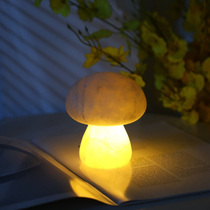 Alabaster Mushroom Table Lamp - Simprolos