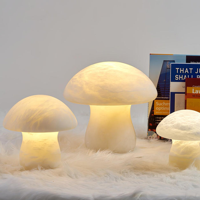 Alabaster Mushroom Table Lamp - Simprolos