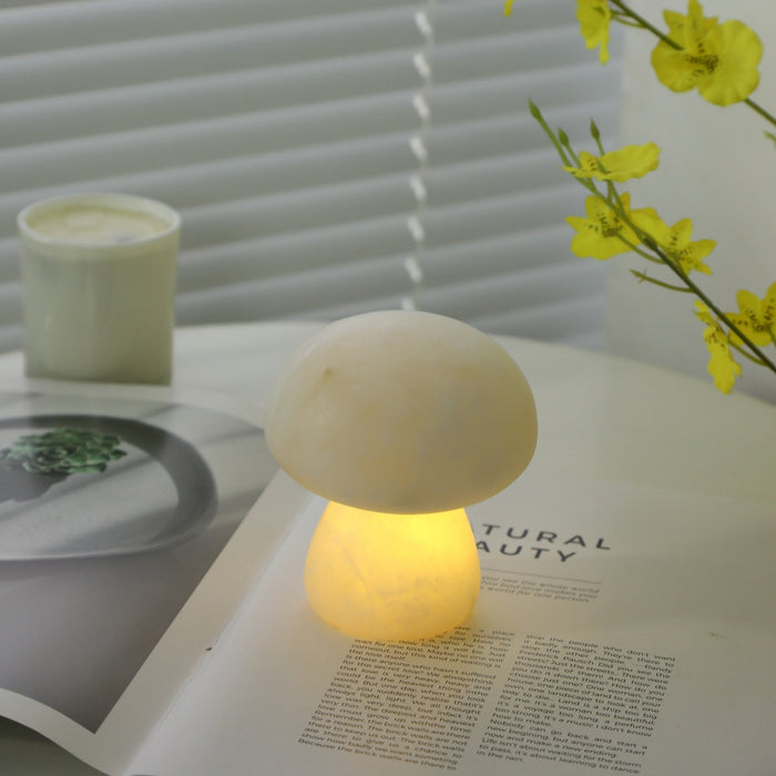 Alabaster Mushroom Table Lamp - Simprolos