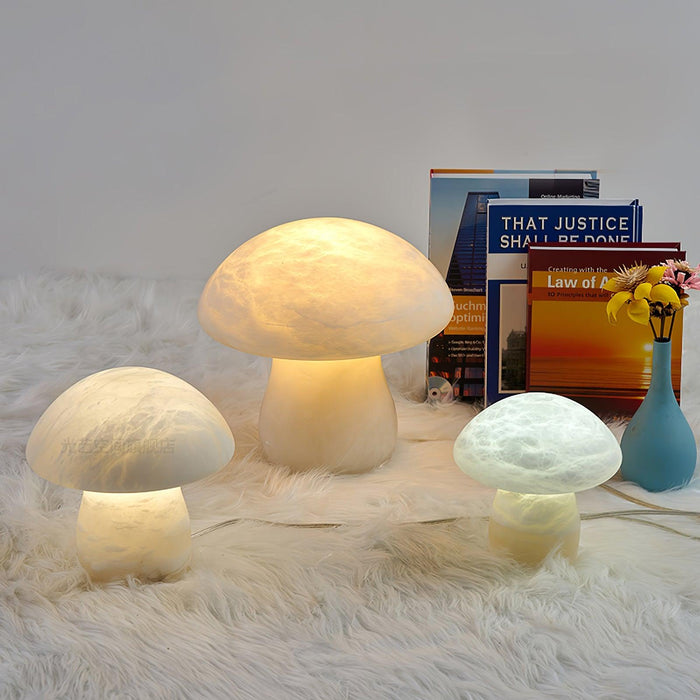 Alabaster Mushroom Table Lamp - Simprolos