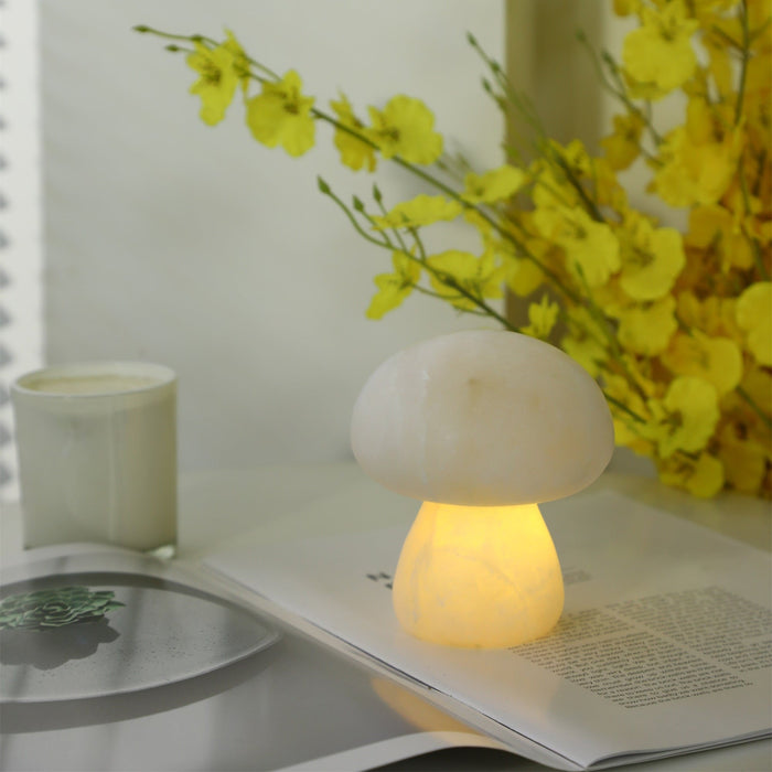Alabaster Mushroom Table Lamp - Simprolos