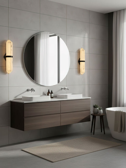 Alabaster Obelisk Wall Sconce - Simprolos