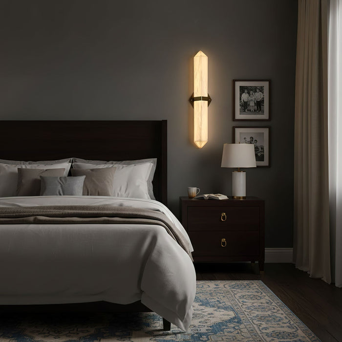 Alabaster Obelisk Wall Sconce - Simprolos
