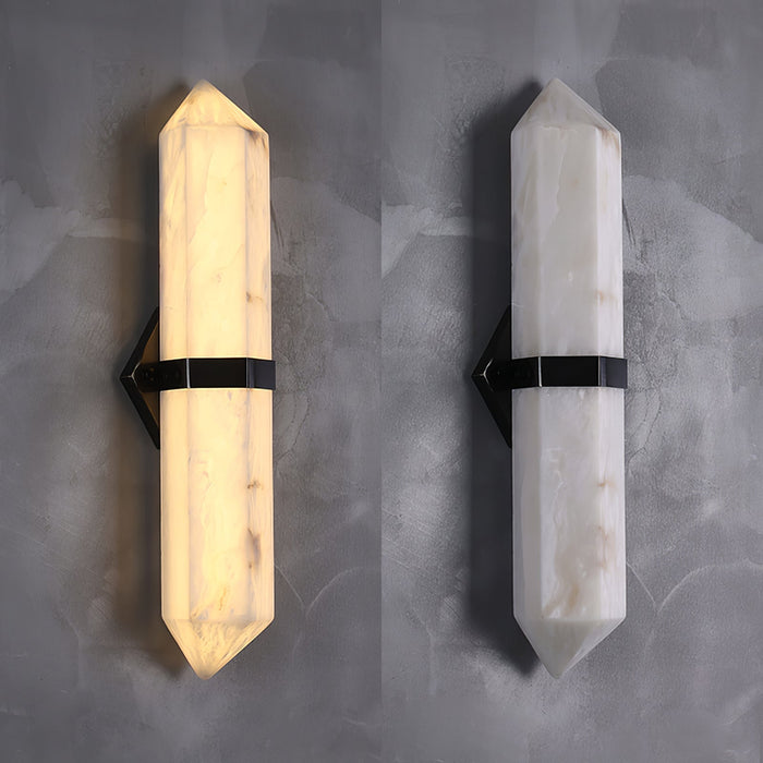 Alabaster Obelisk Wall Sconce - Simprolos