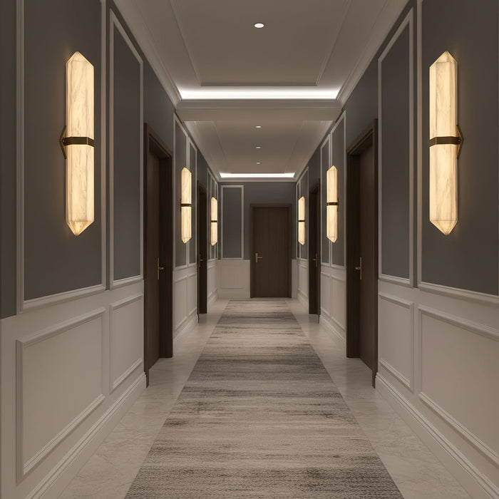 Alabaster Obelisk Wall Sconce - Simprolos
