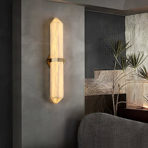 Alabaster Obelisk Wall Sconce - Simprolos