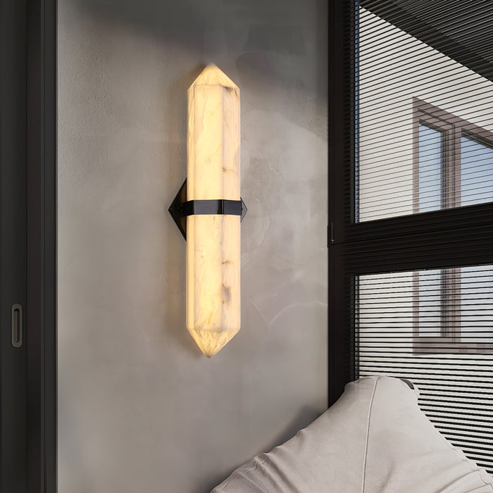 Alabaster Obelisk Wall Sconce - Simprolos