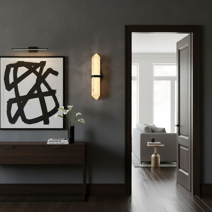 Alabaster Obelisk Wall Sconce - Simprolos