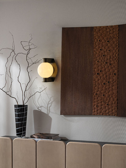 Alabaster Orb Alabaster Sconce - Simprolos