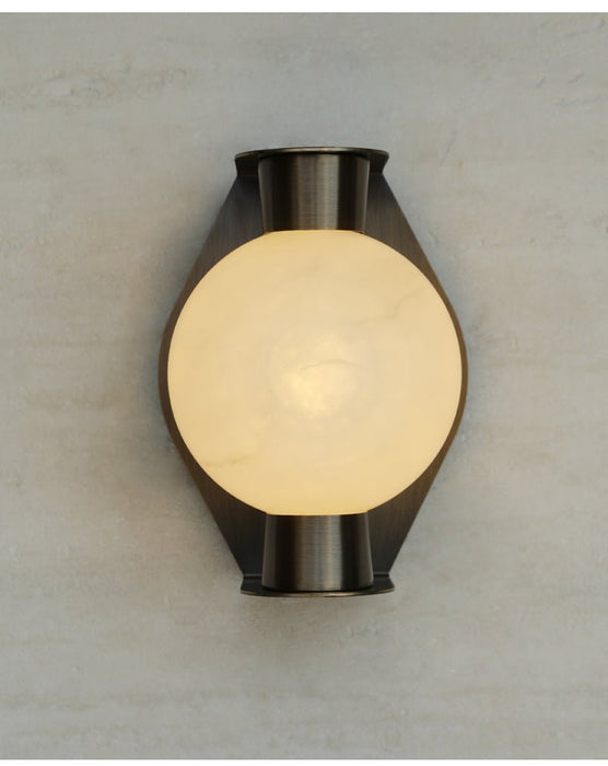 Alabaster Orb Alabaster Sconce - Simprolos