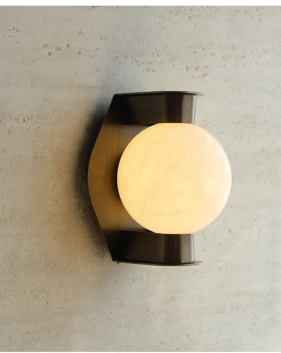 Alabaster Orb Alabaster Sconce - Simprolos
