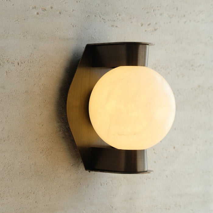 Alabaster Orb Alabaster Sconce - Simprolos