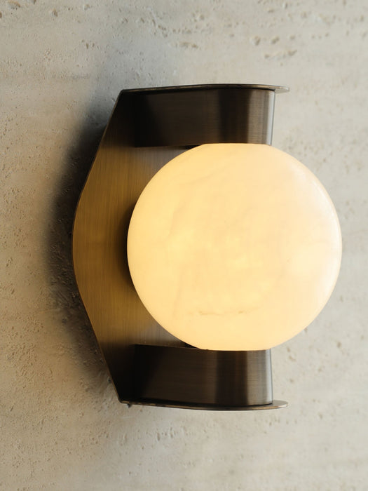 Alabaster Orb Alabaster Sconce - Simprolos