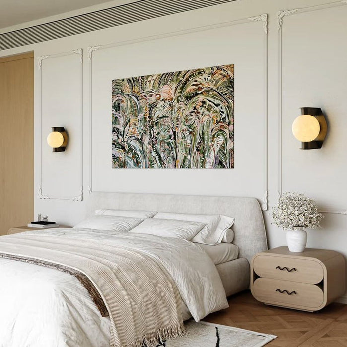 Alabaster Orb Alabaster Sconce - Simprolos