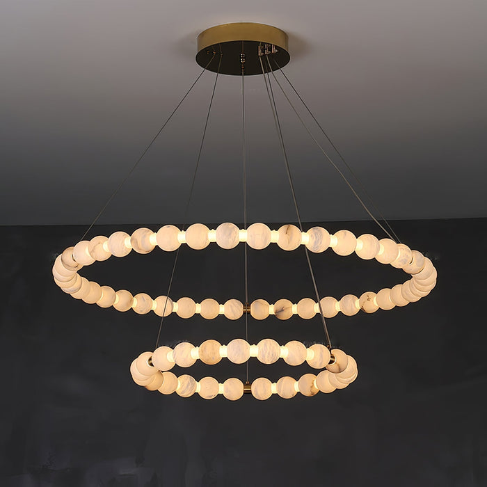 Alabaster Orb Ring Chandelier - Simprolos
