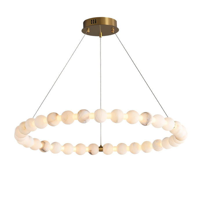 Alabaster Orb Ring Chandelier - Simprolos