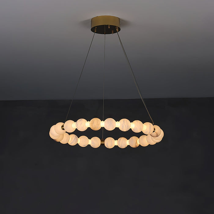 Alabaster Orb Ring Chandelier - Simprolos