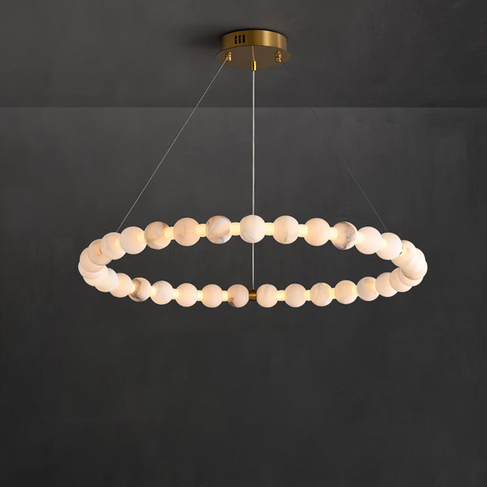 Alabaster Orb Ring Chandelier - Simprolos