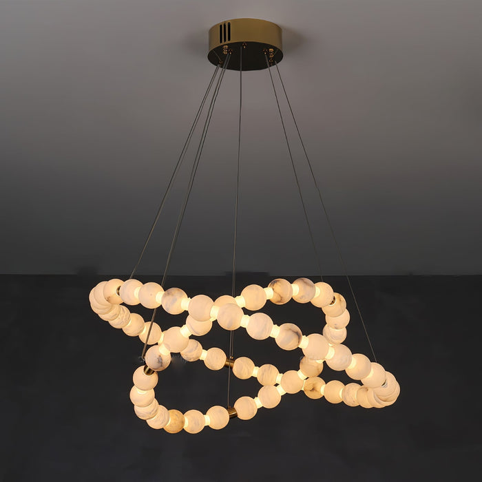 Alabaster Orb Ring Chandelier - Simprolos