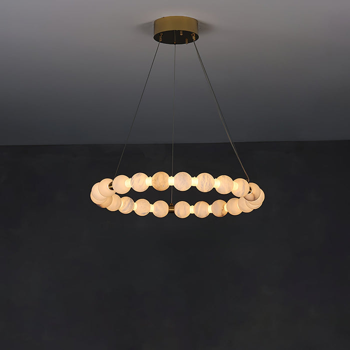 Alabaster Orb Ring Chandelier - Simprolos