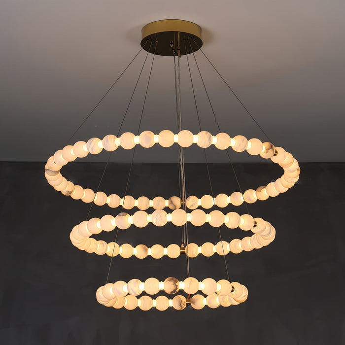 Alabaster Orb Ring Chandelier - Simprolos