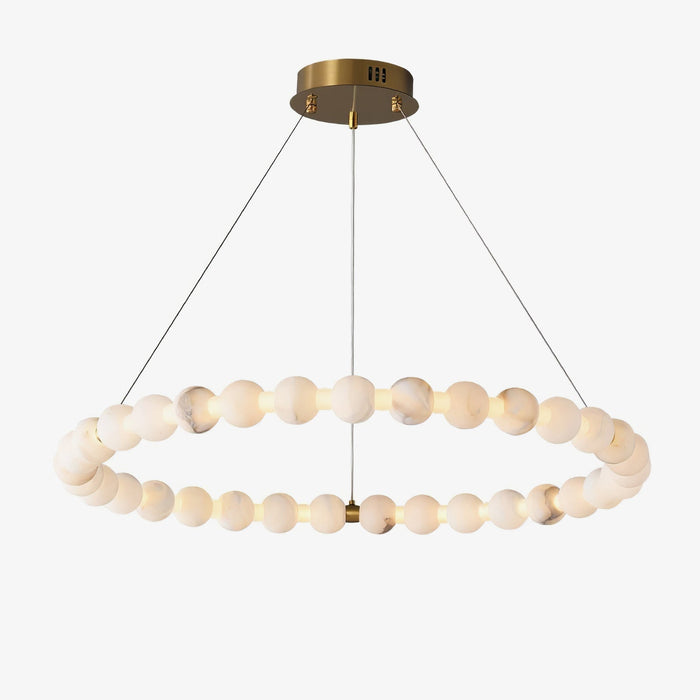 Alabaster Orb Ring Chandelier - Simprolos