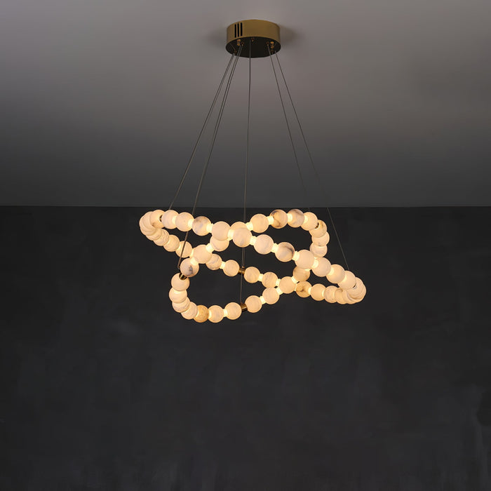 Alabaster Orb Ring Chandelier - Simprolos