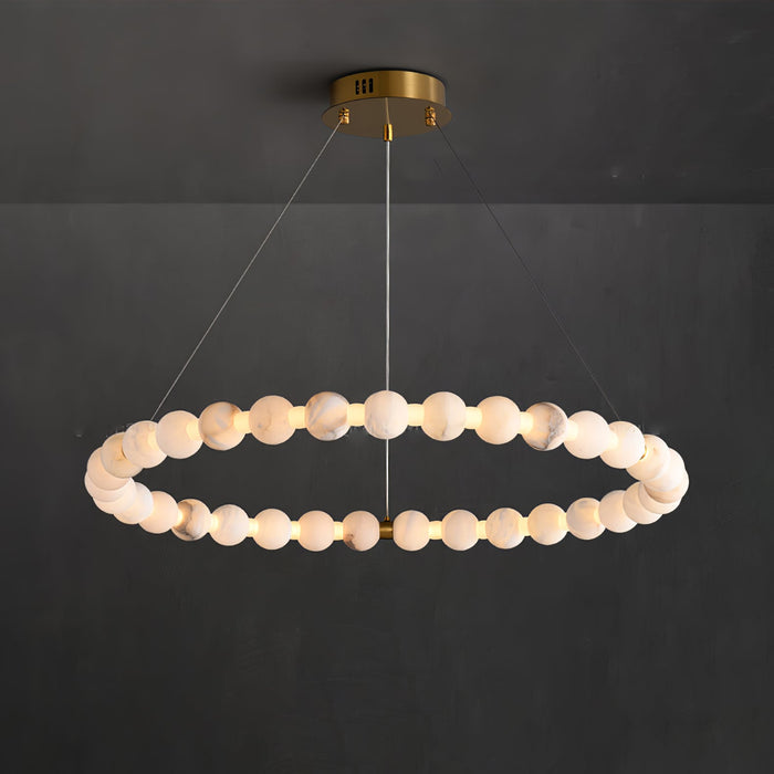 Alabaster Orb Ring Chandelier - Simprolos
