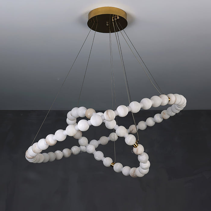 Alabaster Orb Ring Chandelier - Simprolos