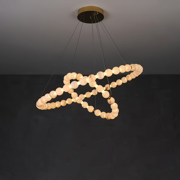 Alabaster Orb Ring Chandelier - Simprolos