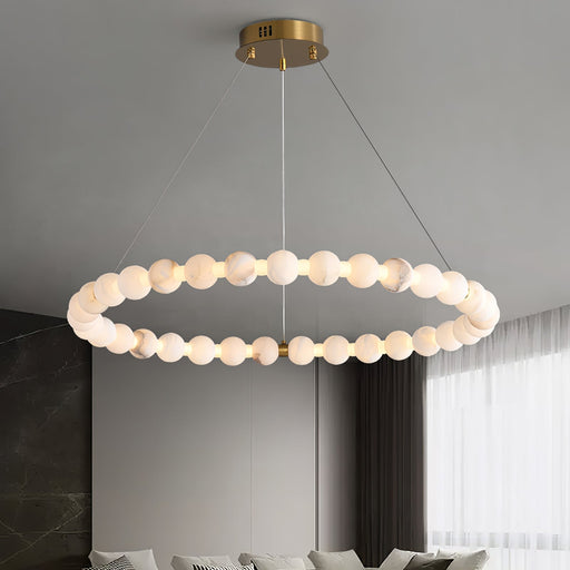 Alabaster Orb Ring Chandelier - Simprolos