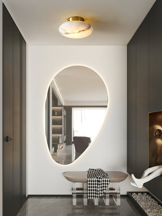 Alabaster Oval Ceiling Lamp - Simprolos