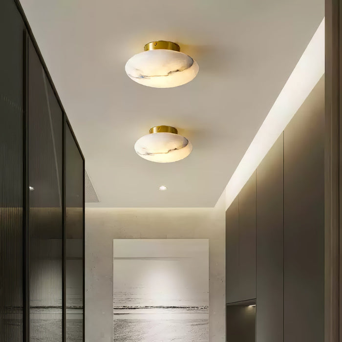 Alabaster Oval Ceiling Lamp - Simprolos