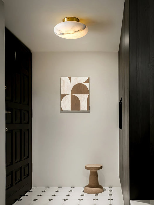 Alabaster Oval Ceiling Lamp - Simprolos