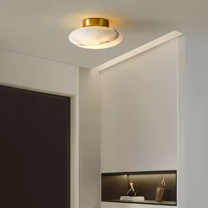 Alabaster Oval Ceiling Lamp - Simprolos