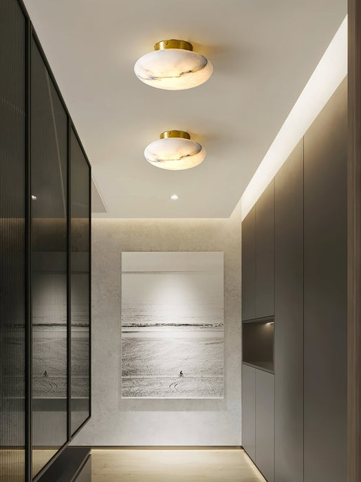 Alabaster Oval Ceiling Lamp - Simprolos