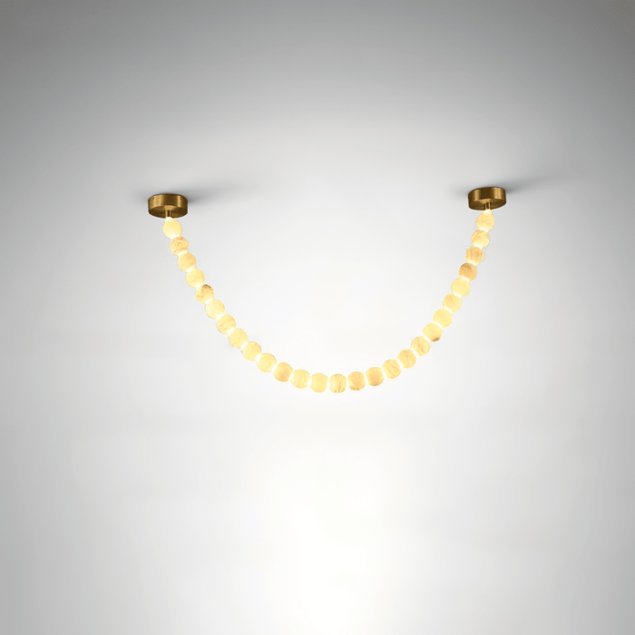 Alabaster Pearl Necklace Chandelier - Simprolos