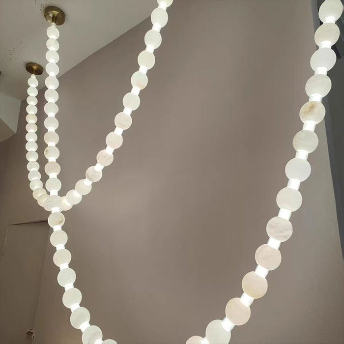 Alabaster Pearl Necklace Chandelier - Simprolos