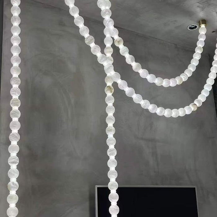 Alabaster Pearl Necklace Chandelier - Simprolos