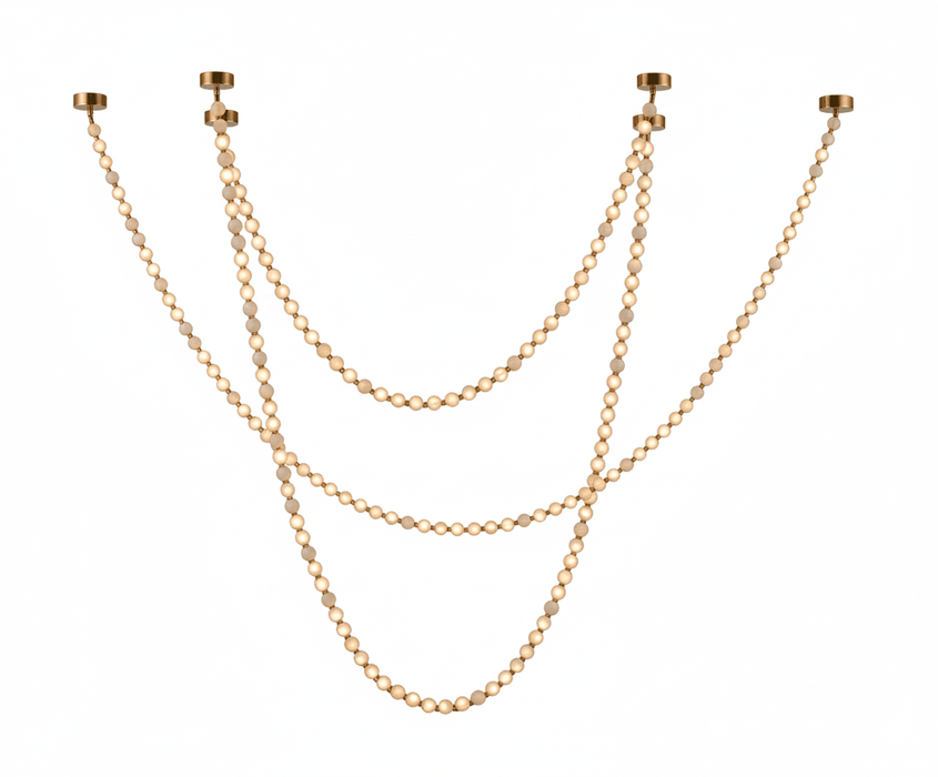 Alabaster Pearl Necklace Chandelier - Simprolos