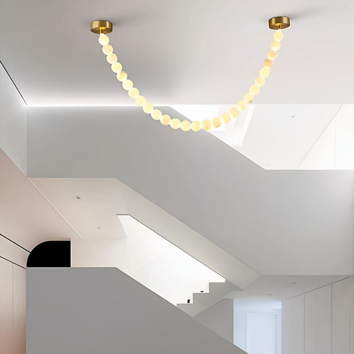 Alabaster Pearl Necklace Chandelier - Simprolos