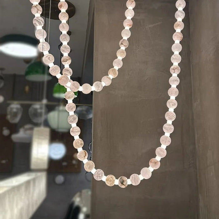 Alabaster Pearl Necklace Chandelier - Simprolos