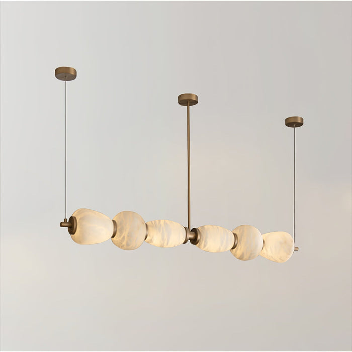 Alabaster Pebble Linear Chandelier - Simprolos