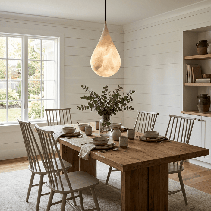 Alabaster Raindrop Pendant Light - Simprolos