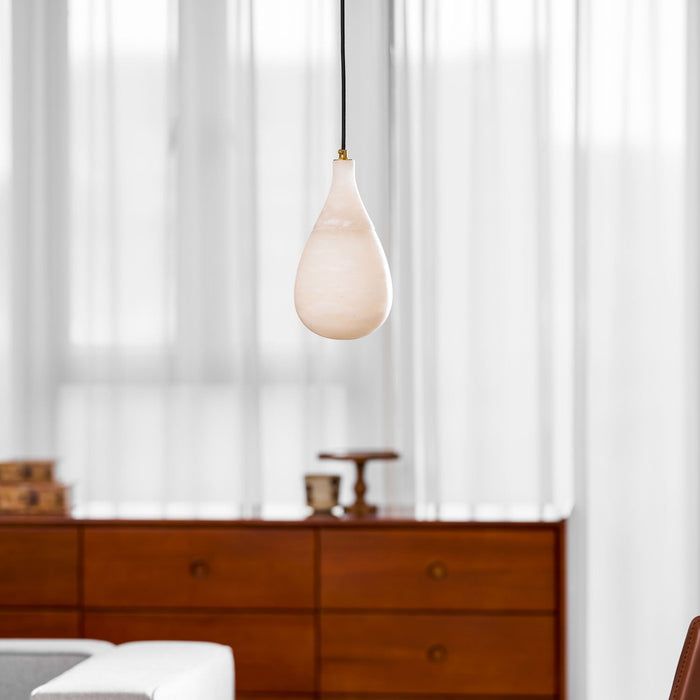 Alabaster Raindrop Pendant Light - Simprolos