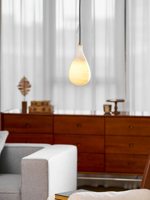 Alabaster Raindrop Pendant Light - Simprolos