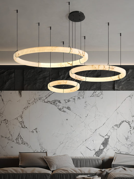 Alabaster Ring Pendant Lamp - Simprolos