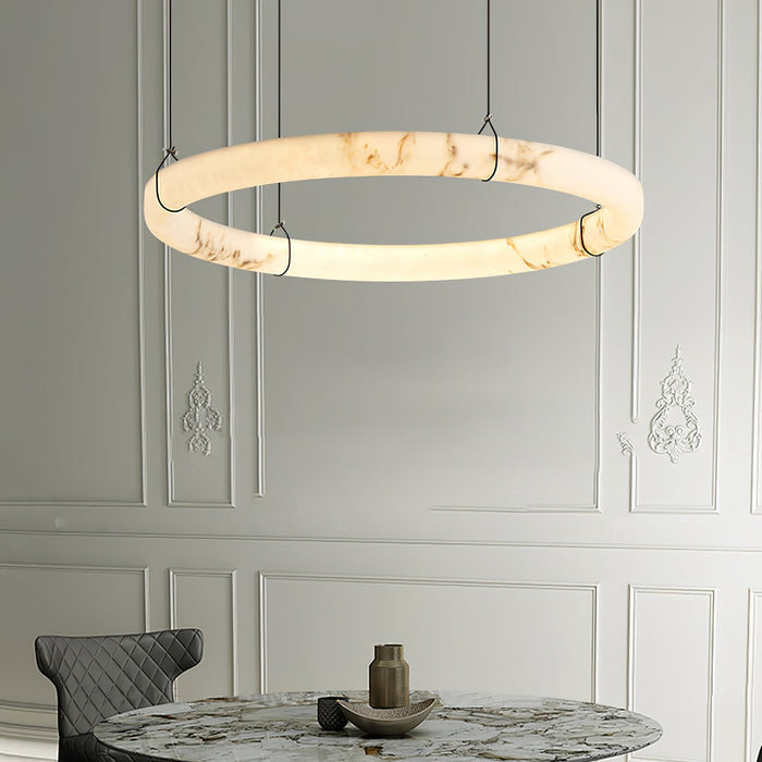Alabaster Ring Pendant Lamp - Simprolos