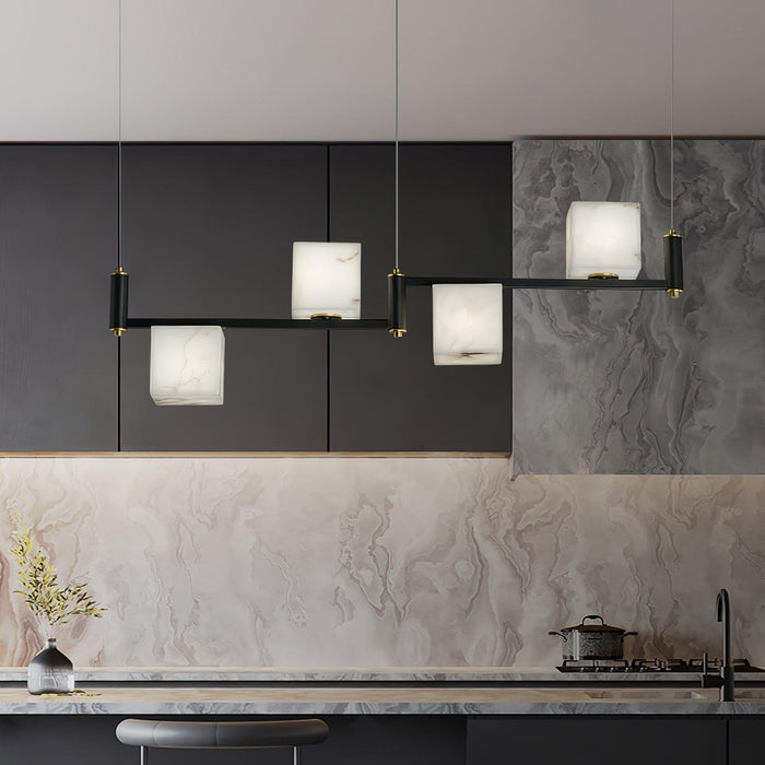 Alabaster Square Box Chandelier - Simprolos