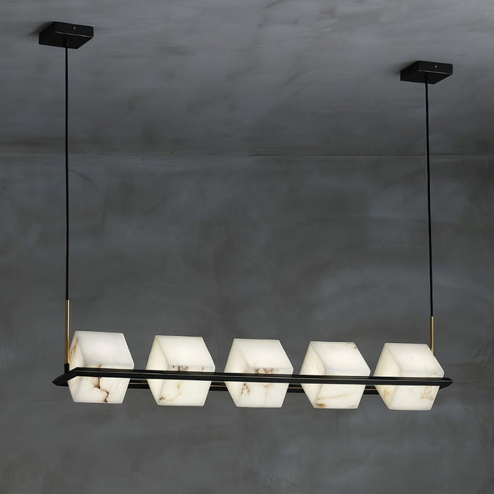Alabaster Square Box Chandelier - Simprolos